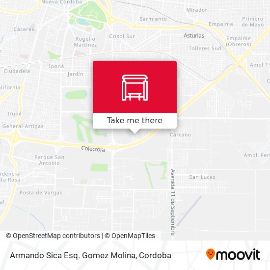 Armando Sica Esq. Gomez Molina map