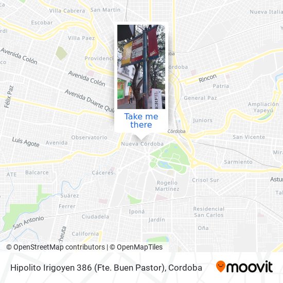 Hipolito Irigoyen 386 (Fte. Buen Pastor) map