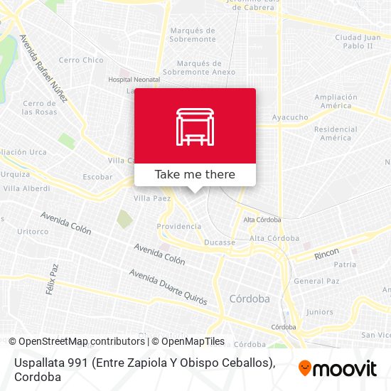 Uspallata 991 (Entre Zapiola Y Obispo Ceballos) map