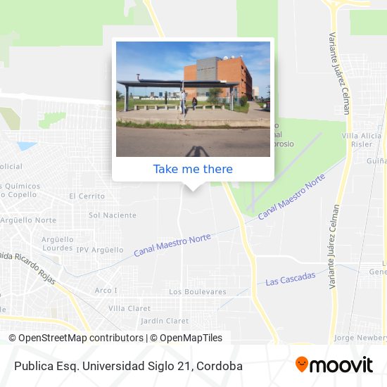 Publica Esq. Universidad Siglo 21 map