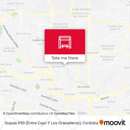 Suquía 950 (Entre Cuyo Y Los Granaderos) map