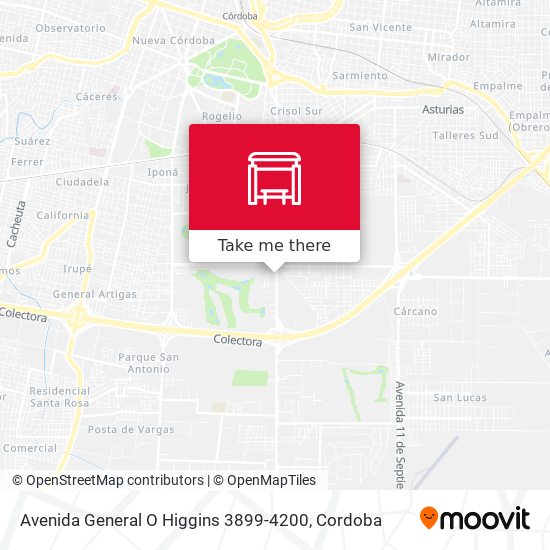 Avenida General O Higgins 3899-4200 map