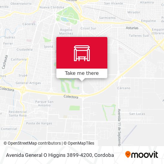 Avenida General O Higgins 3899-4200 map