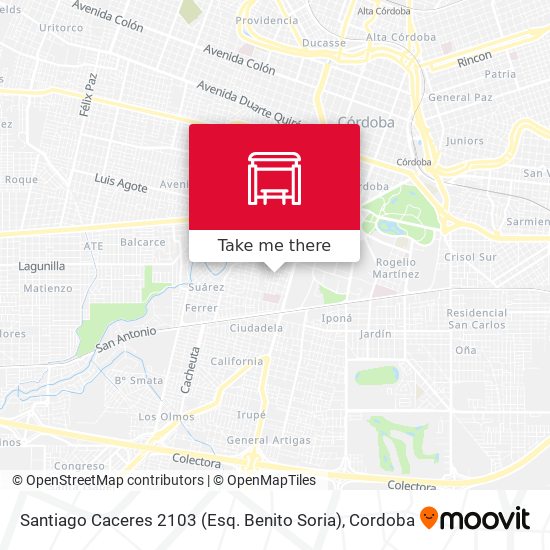 Santiago Caceres 2103 (Esq. Benito Soria) map