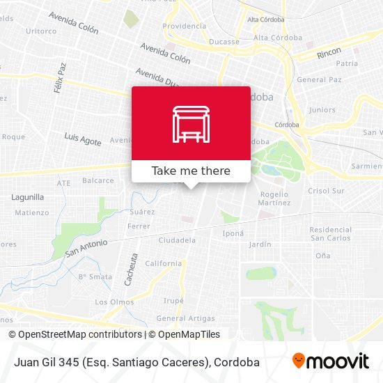 Juan Gil 345 (Esq. Santiago Caceres) map