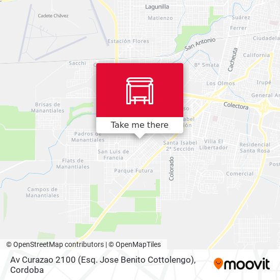 Av Curazao 2100 (Esq. Jose Benito Cottolengo) map