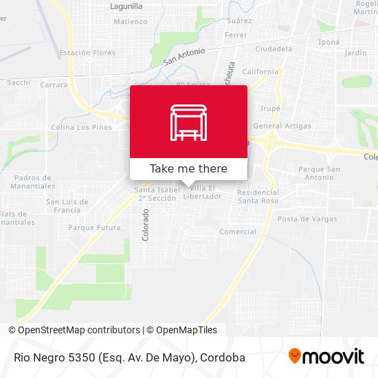 Rio Negro 5350 (Esq. Av. De Mayo) map