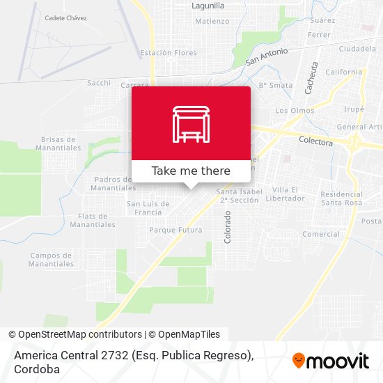 America Central 2732 (Esq. Publica Regreso) map