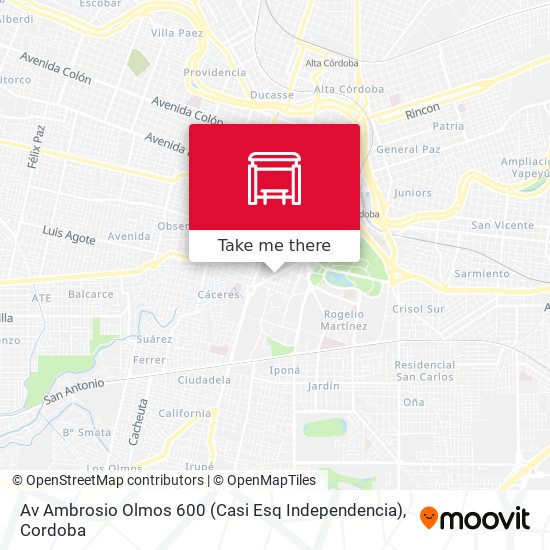 Av Ambrosio Olmos 600 (Casi Esq Independencia) map