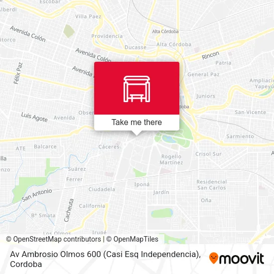 Av Ambrosio Olmos 600 (Casi Esq Independencia) map