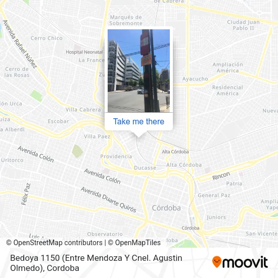 Bedoya 1150 (Entre Mendoza Y Cnel. Agustin Olmedo) map