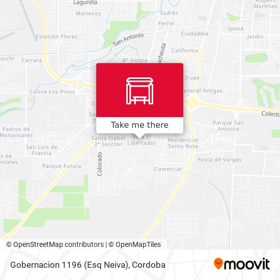 Gobernacion 1196  (Esq Neiva) map