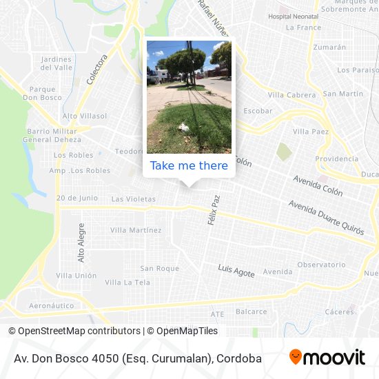 Av. Don Bosco 4050 (Esq. Curumalan) map