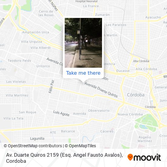 Mapa de Av. Duarte Quiros 2159 (Esq. Angel Fausto Avalos)