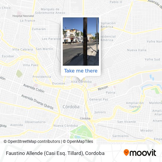 Mapa de Faustino Allende (Casi Esq. Tillard)
