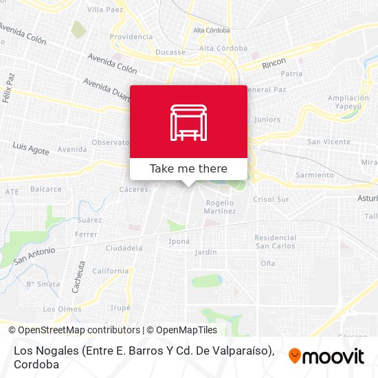 Mapa de Los Nogales (Entre E. Barros Y Cd. De Valparaíso)