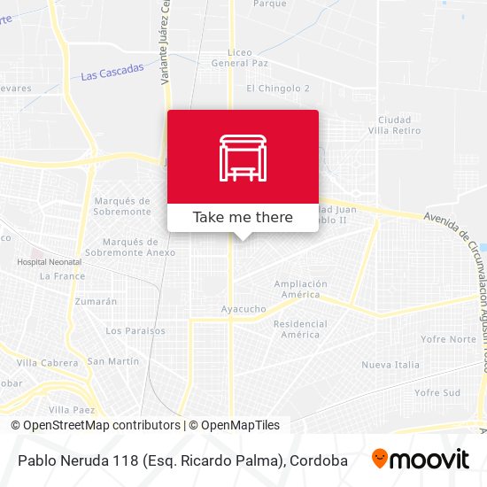 Pablo Neruda 118 (Esq. Ricardo Palma) map
