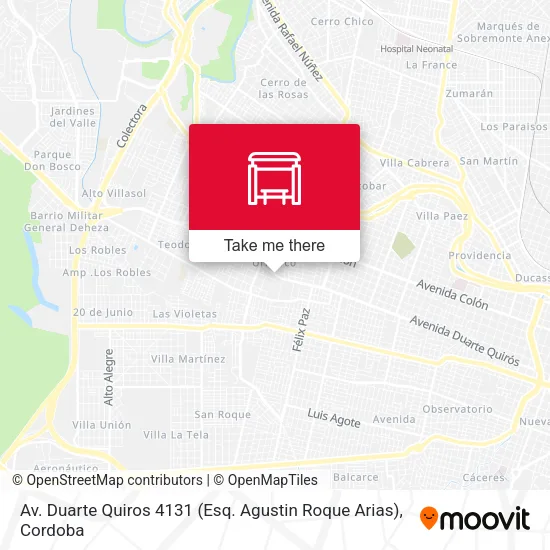 Av. Duarte Quiros 4131 (Esq. Agustin Roque Arias) map