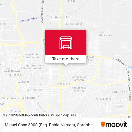 Miguel Cane 3000 (Esq. Pablo Neruda) map