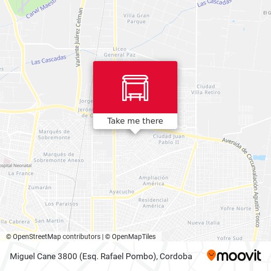 Miguel Cane 3800 (Esq. Rafael Pombo) map