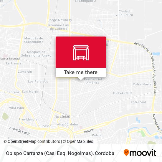 Obispo Carranza (Casi Esq. Nogolmas) map