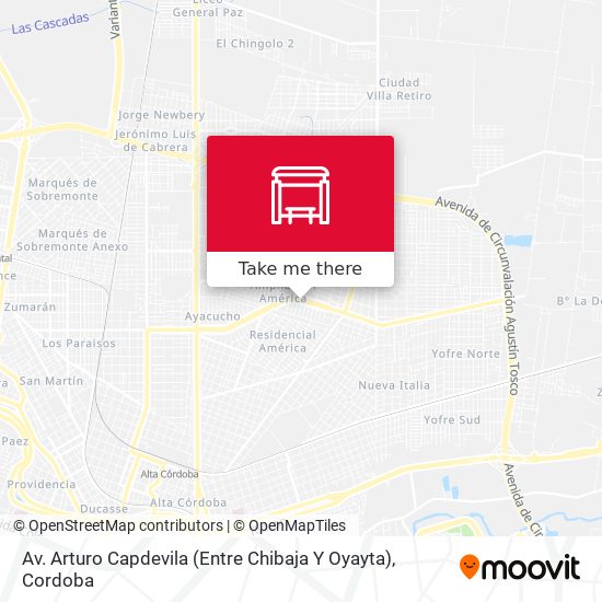 Av. Arturo Capdevila (Entre Chibaja Y Oyayta) map