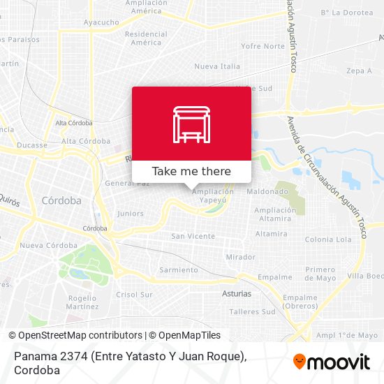 Panama 2374 (Entre Yatasto Y Juan Roque) map