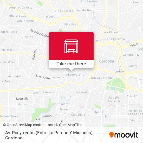 Mapa de Av. Pueyrredón (Entre La Pampa Y Misiones)