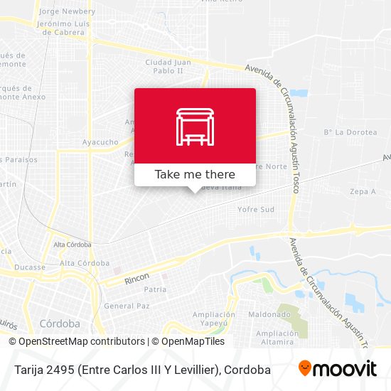 Tarija 2495 (Entre Carlos III Y Levillier) map