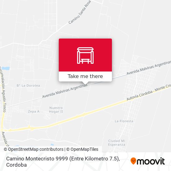 Camino Montecristo 9999 (Entre Kilometro 7.5) map