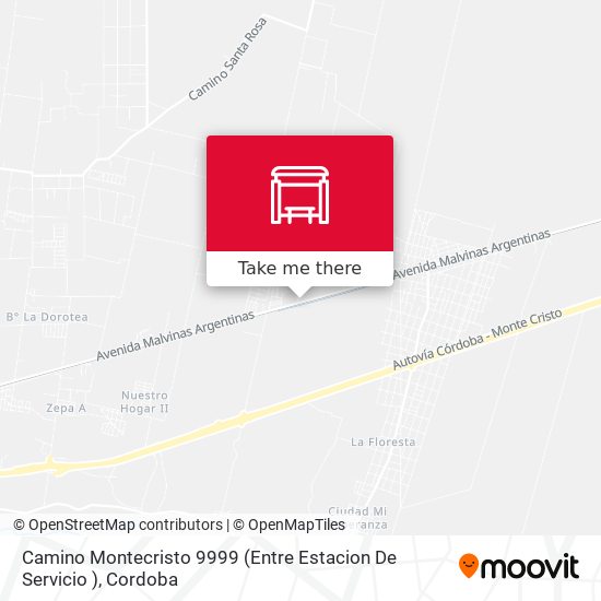 Camino Montecristo 9999 (Entre Estacion De Servicio ) map
