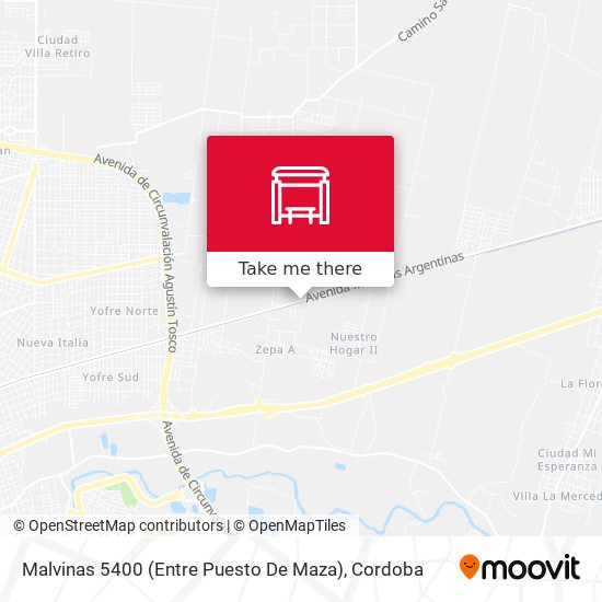 Malvinas 5400 (Entre Puesto De Maza) map