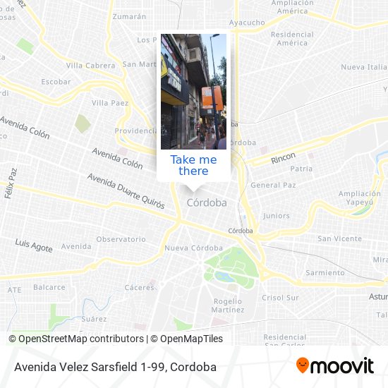 Avenida Velez Sarsfield 1-99 map