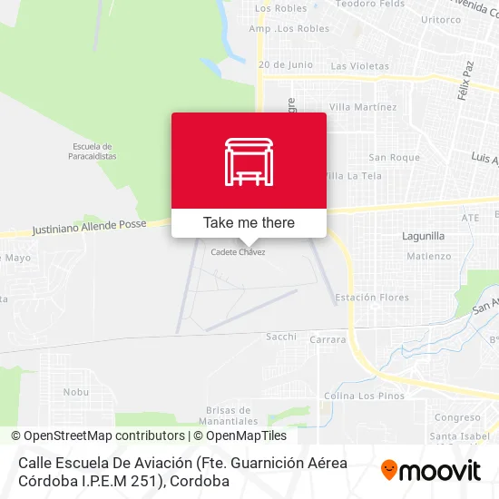 Calle Escuela De Aviación (Fte. Guarnición Aérea Córdoba I.P.E.M 251) map