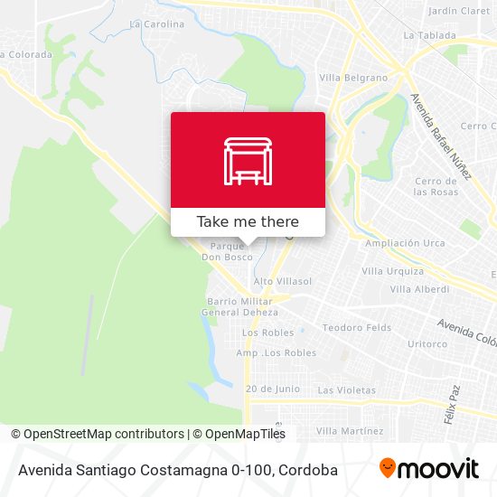 Avenida Santiago Costamagna 0-100 map