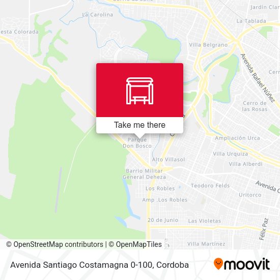 Avenida Santiago Costamagna 0-100 map