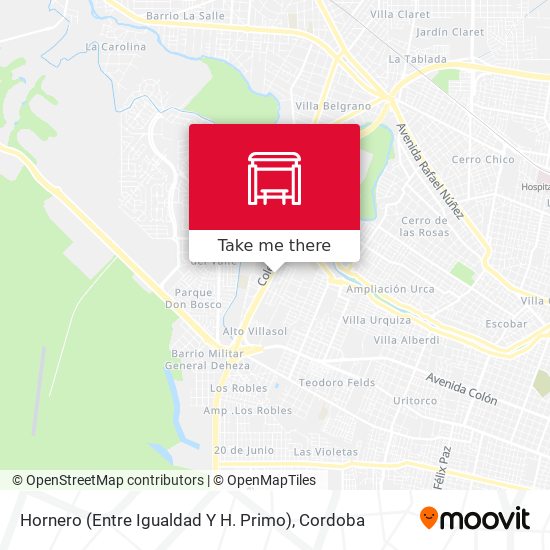 Hornero (Entre Igualdad Y H. Primo) map