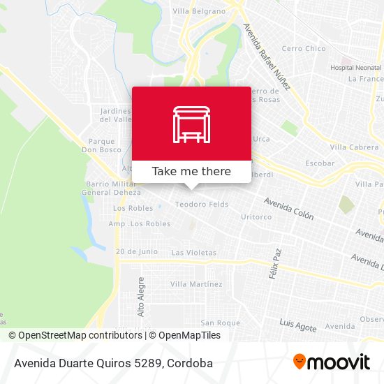 Avenida Duarte Quiros 5289 map