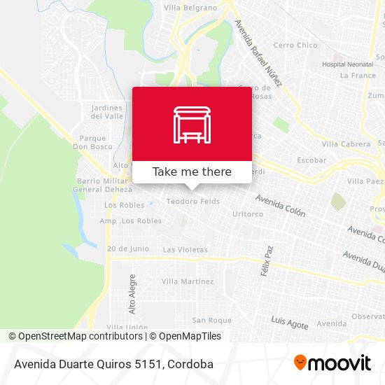 Avenida Duarte Quiros 5151 map