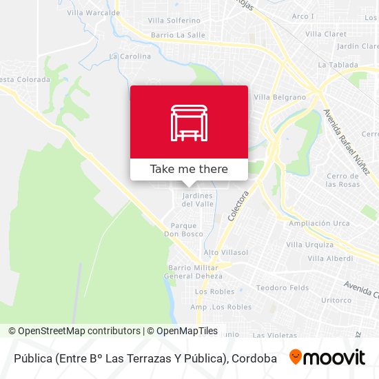 Pública  (Entre Bº Las Terrazas Y Pública) map