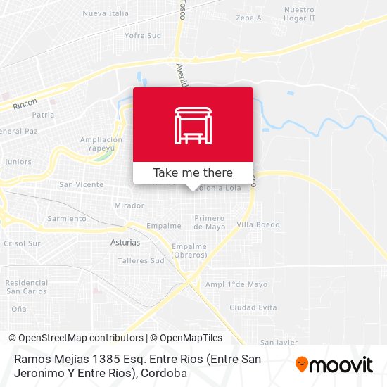 Mapa de Ramos Mejías 1385 Esq. Entre Ríos (Entre San Jeronimo Y Entre Ríos)