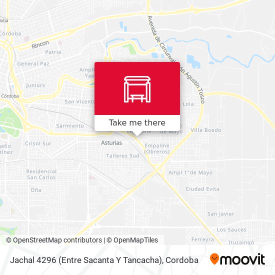 Jachal 4296 (Entre Sacanta Y Tancacha) map