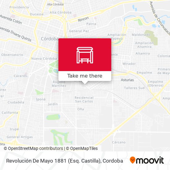 Mapa de Revolución De Mayo 1881 (Esq. Castilla)