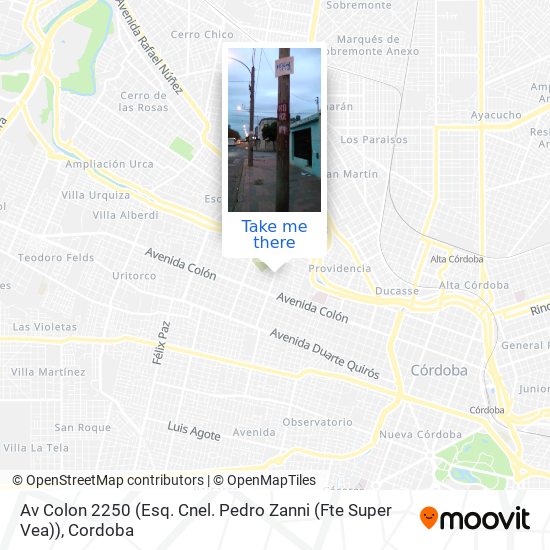 Av Colon 2250 (Esq. Cnel. Pedro Zanni (Fte Super Vea)) map