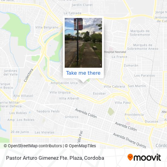 Mapa de Pastor Arturo Gimenez Fte. Plaza