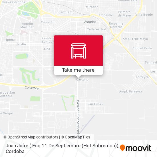 Juan Jufre  ( Esq 11 De Septiembre (Hot Sobremon)) map