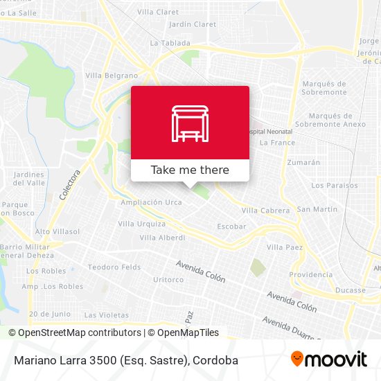 Mariano Larra 3500 (Esq. Sastre) map