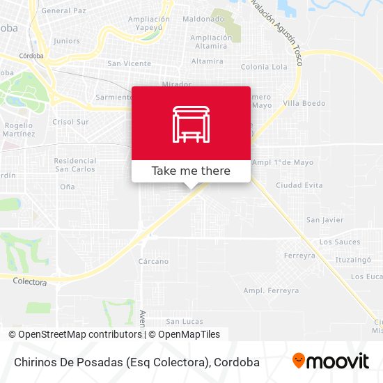 Mapa de Chirinos De Posadas (Esq  Colectora)