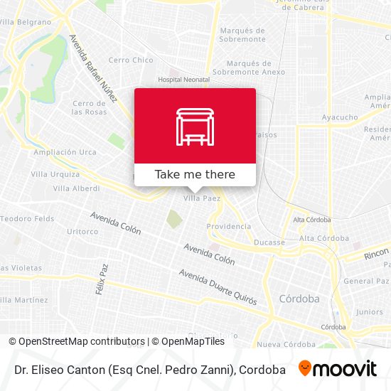 Dr. Eliseo Canton (Esq  Cnel. Pedro Zanni) map