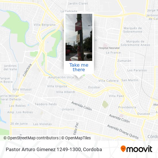 Pastor Arturo Gimenez 1249-1300 map